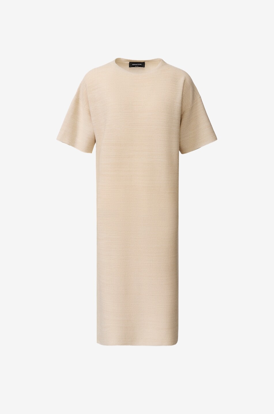 Wool and lurex T-shirt dress