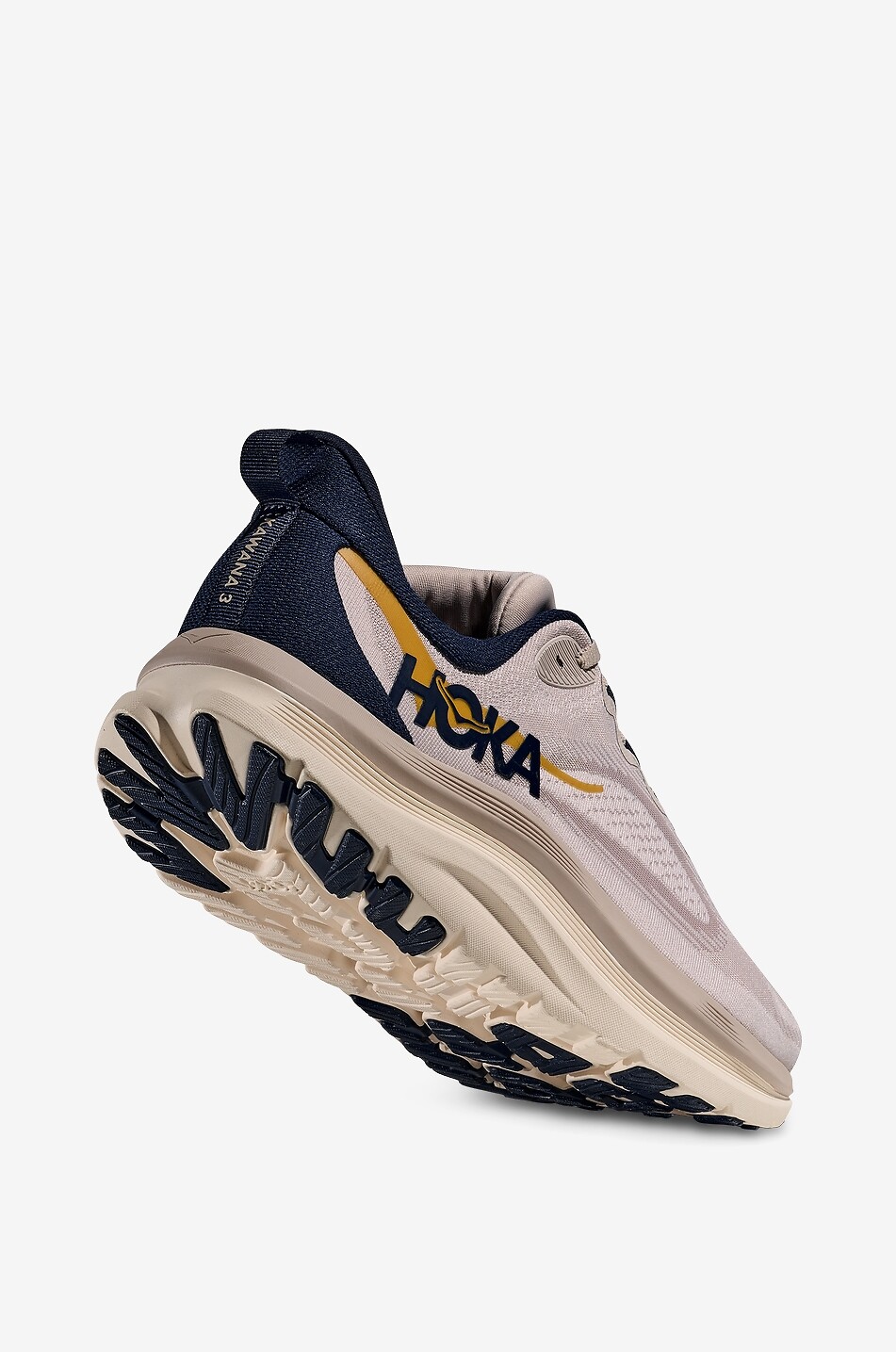 HOKA ONE Kawana 3 fabric running shoes Men Medium beige 5