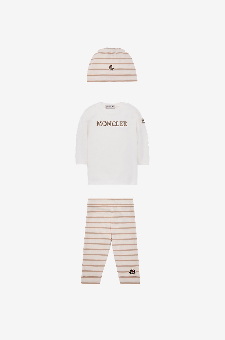 Three-piece baby set cotton jumper trousers beanie