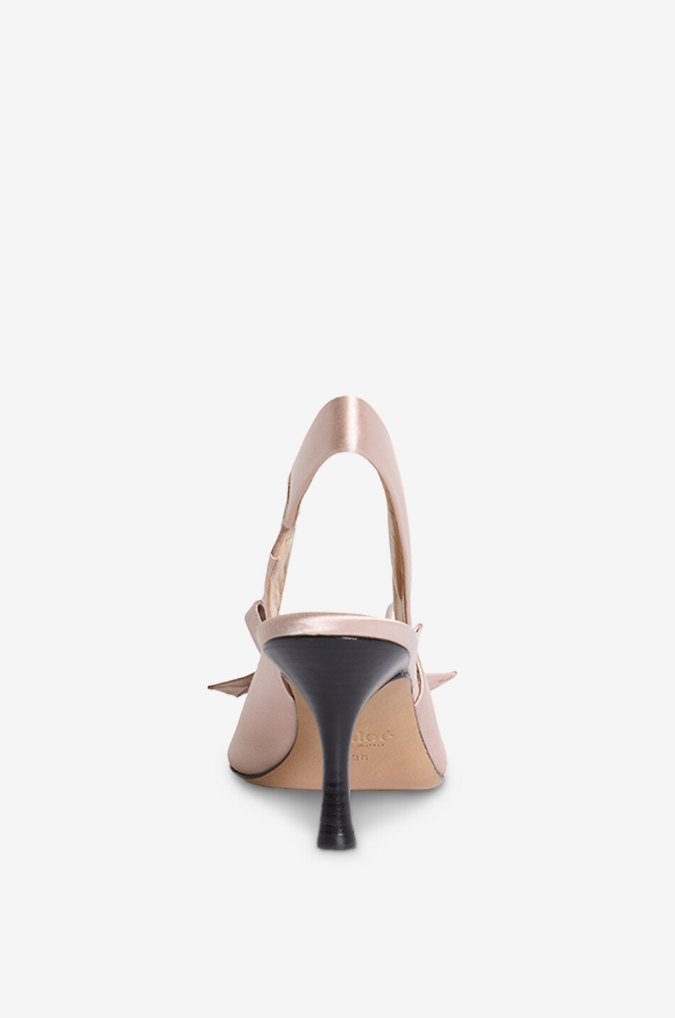 CHLOE Alba 75 rhinestone-embellished satin sling-back pumps Women LIGHT PINK 4