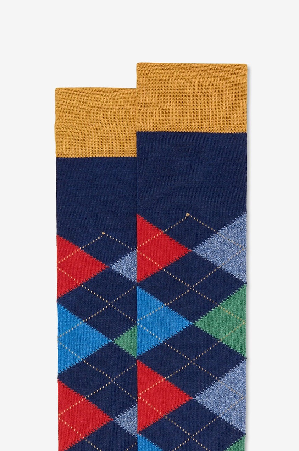 GALLO Lange Baumwollsocken mit Argyle-Motiv Herren DUNKELBLAU 3