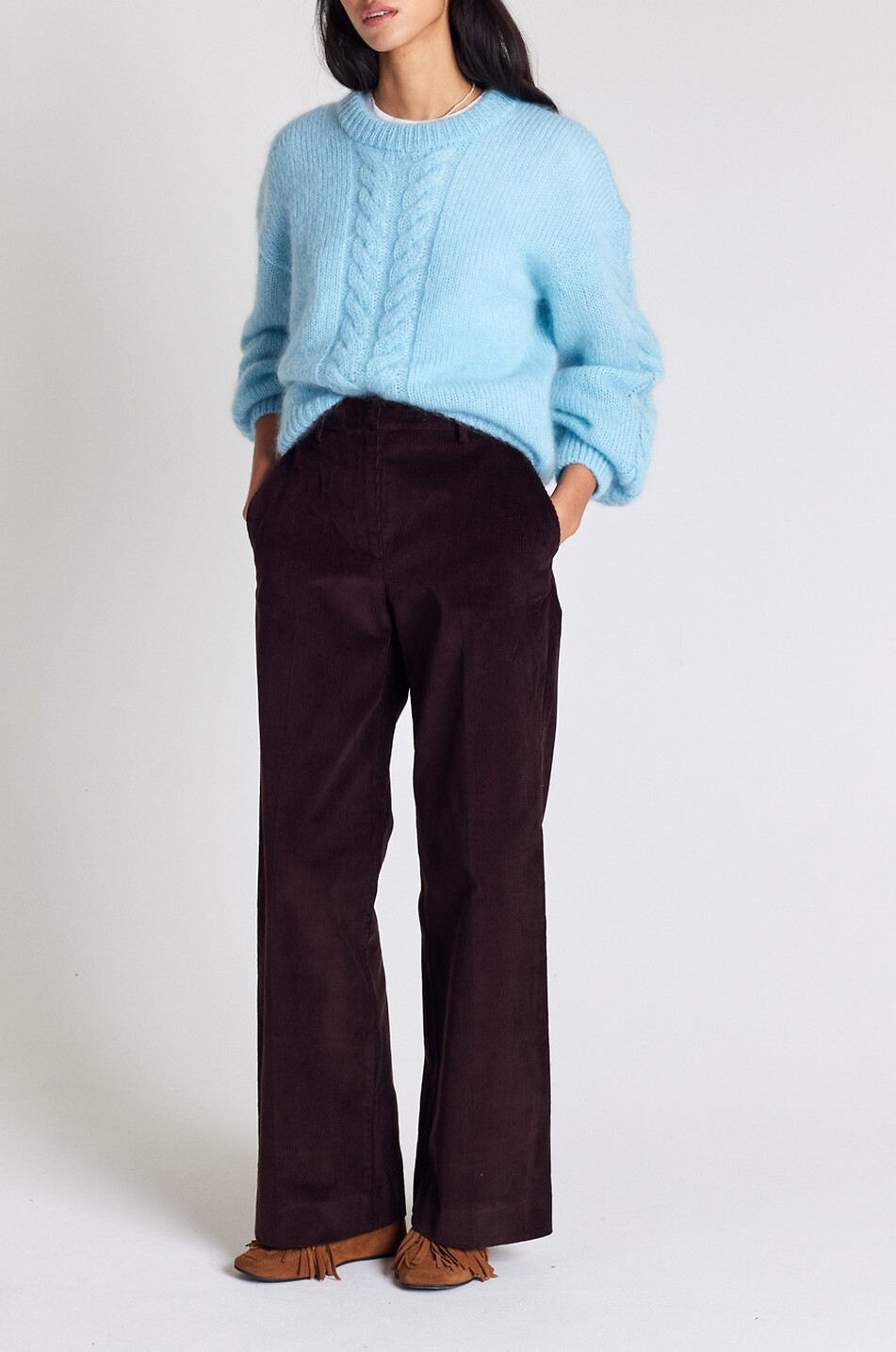 BALZAC PARIS Pullover aus Mohair-Mix mit Zopfdetail Arthur Damen HELLBLAU 6