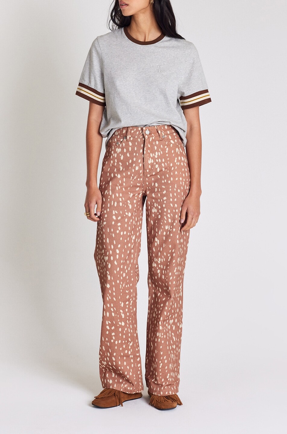 BALZAC PARIS Jean droit en coton biologique Zach Femme MARRON 2