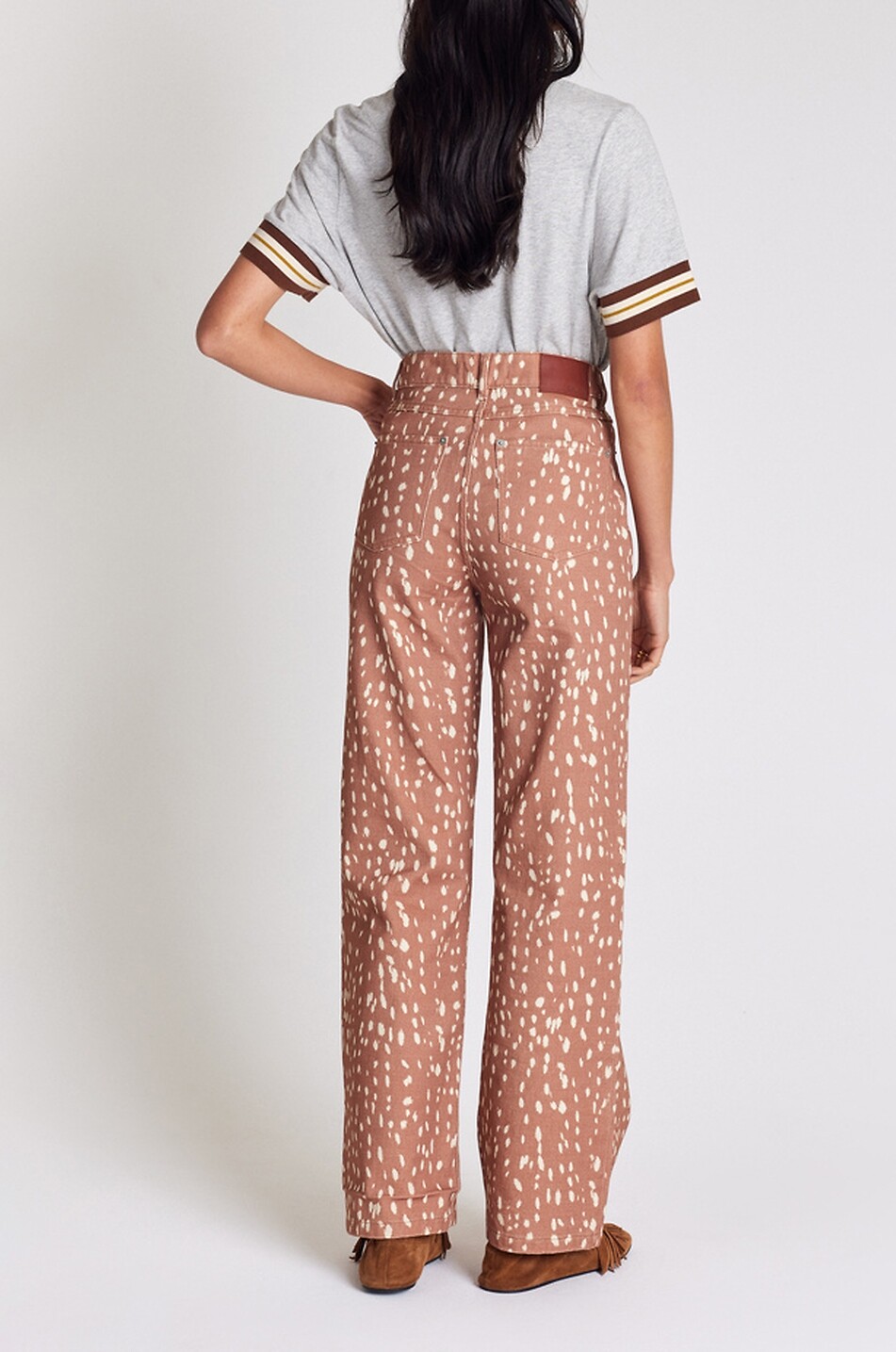 BALZAC PARIS Jean droit en coton biologique Zach Femme MARRON 3