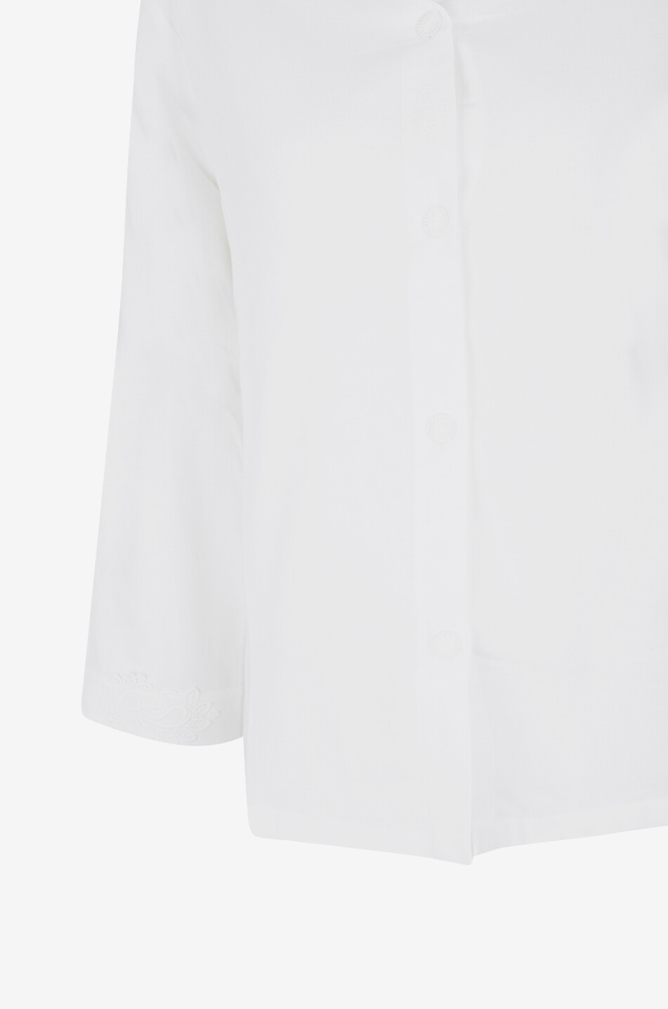 CELESTINE Pyjama en flanelle et guipure Leona Femme BLANC 7