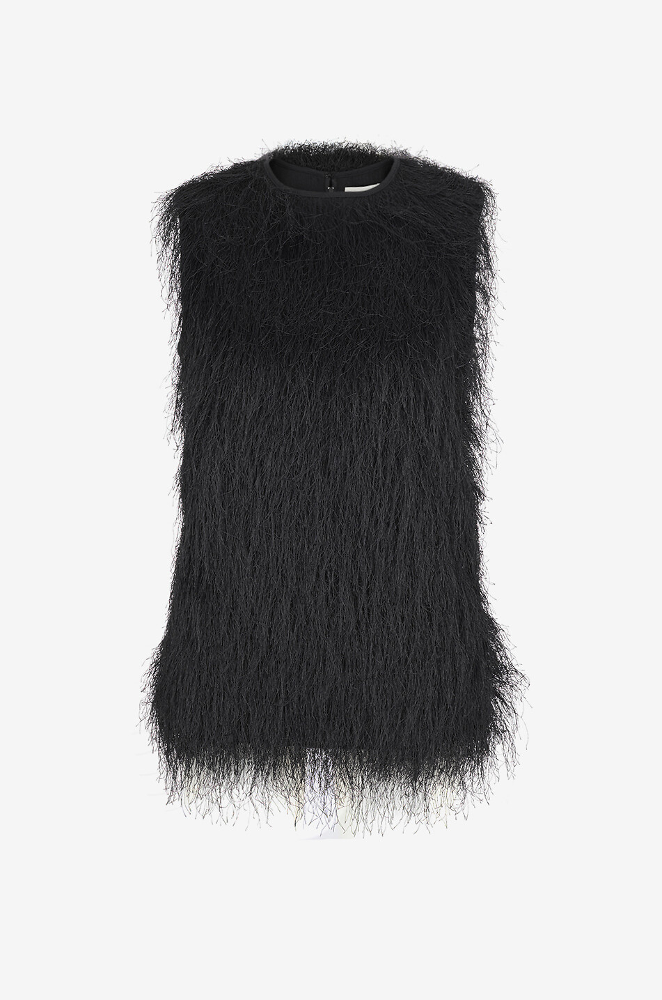 LOULOU DE SAISON Yasmin fringed sleeveless top Women BLACK 1