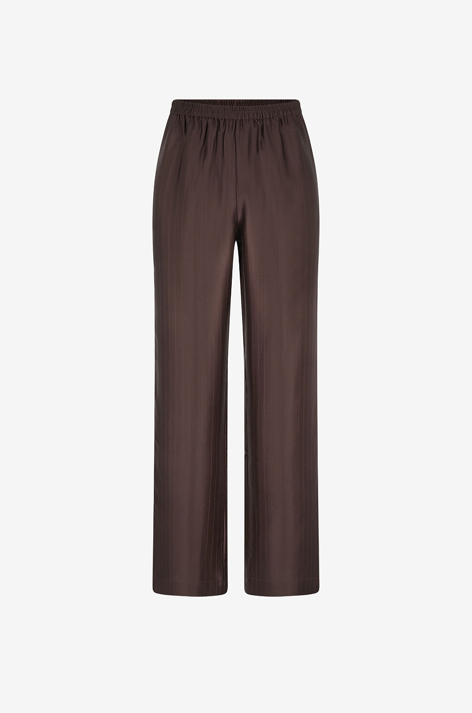 LOULOU DE SAISON Kadala fluid striped jacquard wide-leg trousers Women BROWN 1
