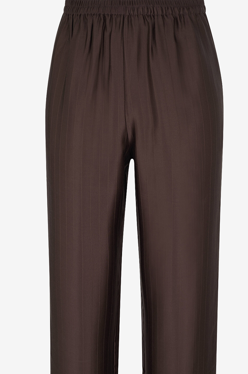 LOULOU DE SAISON Kadala fluid striped jacquard wide-leg trousers Women BROWN 3