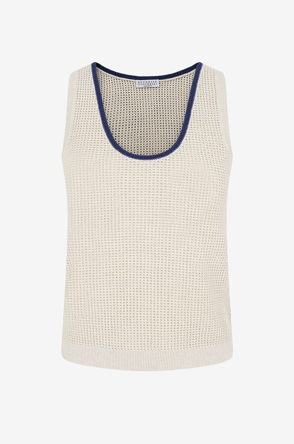 BRUNELLO CUCINELLI Débardeur en maille résille de coton Femme MULTICOLORE 1