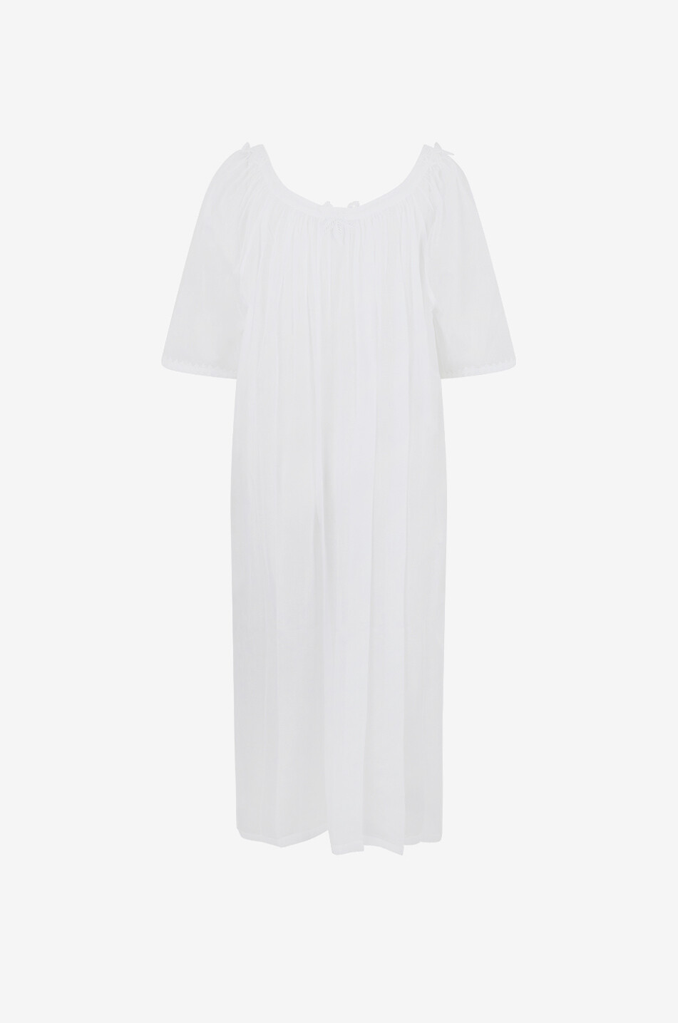 CELESTINE Chemise de nuit à col bateau en coton Marcella Femme BLANC 2