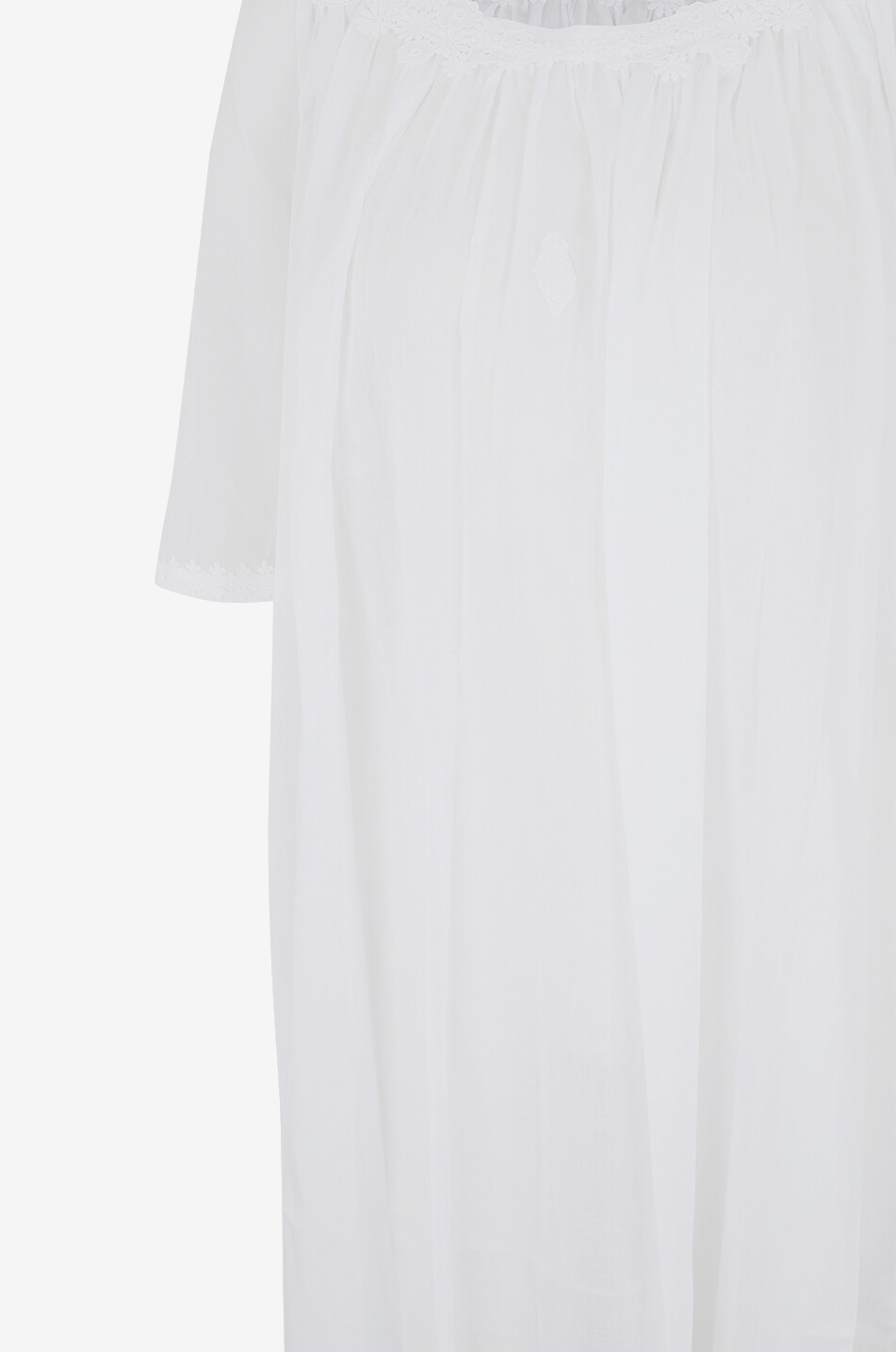 CELESTINE Chemise de nuit à col bateau en coton Marcella Femme BLANC 3