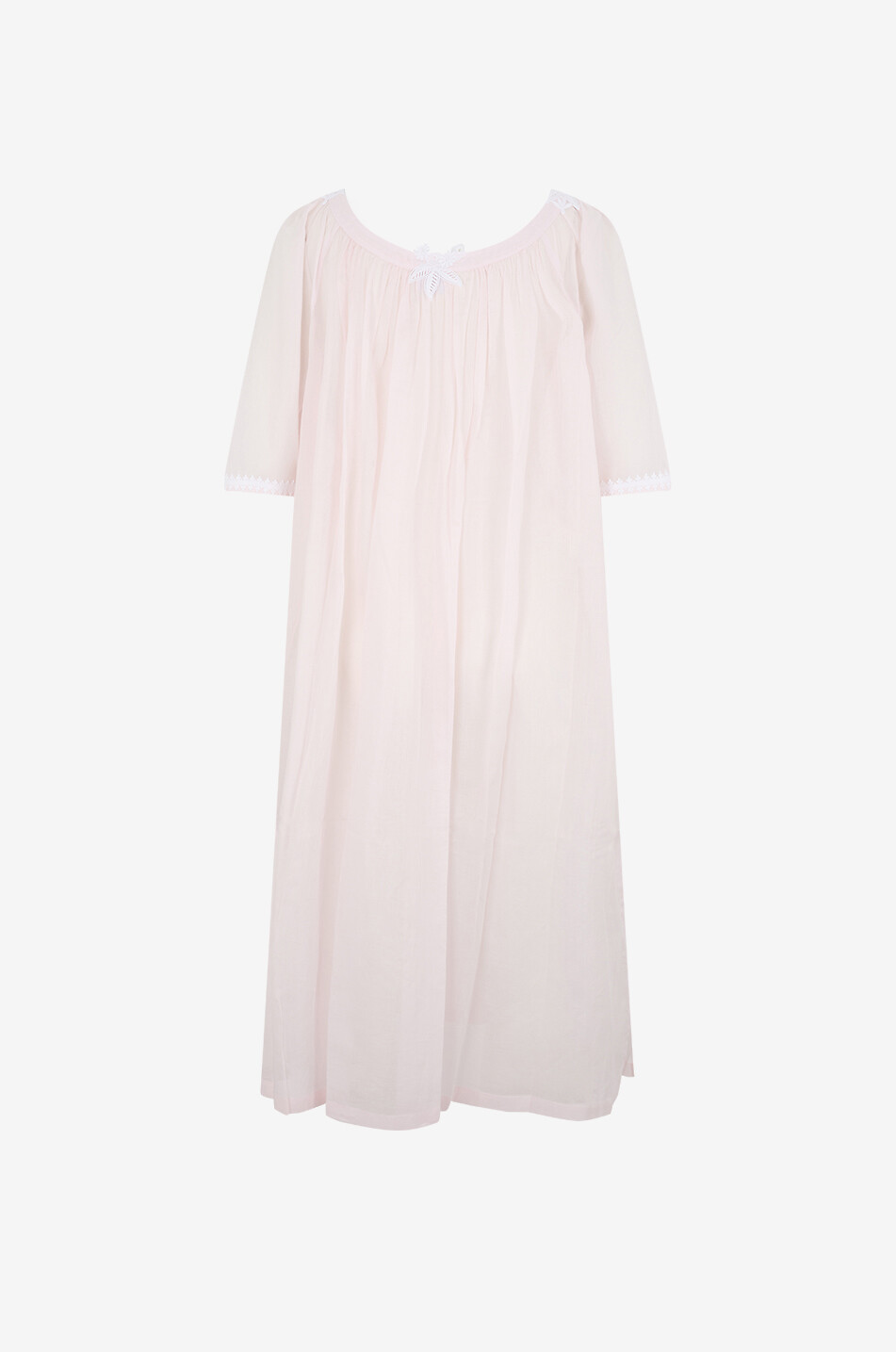 CELESTINE Chemise de nuit à col bateau en coton Marcella Femme ROSE 2