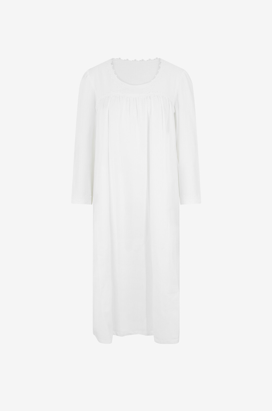 CELESTINE Langes Nachthemd aus Baumwolle Romy Damen WEISS 1
