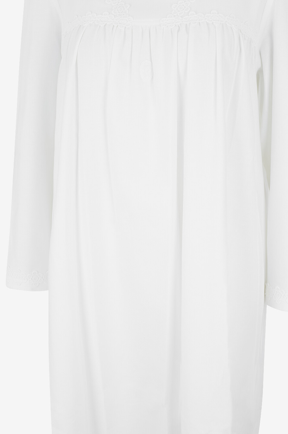 CELESTINE Langes Nachthemd aus Baumwolle Romy Damen WEISS 3