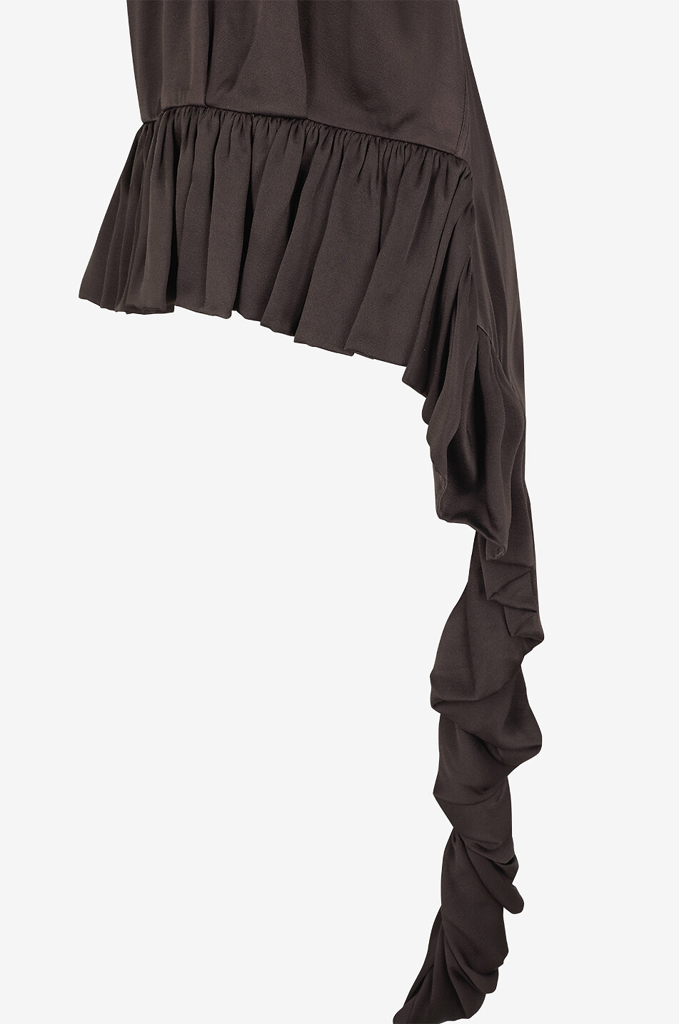 LIBEROWE Top dos nu en satin à basque asymétriqueTamara Femme MARRON FONCÉ 3