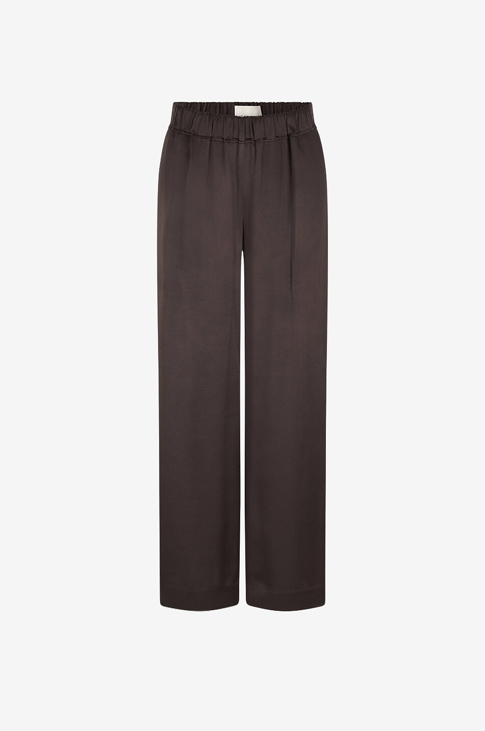 LIBEROWE Palazzo wide-leg satin trousers Women DARK BROWN 1