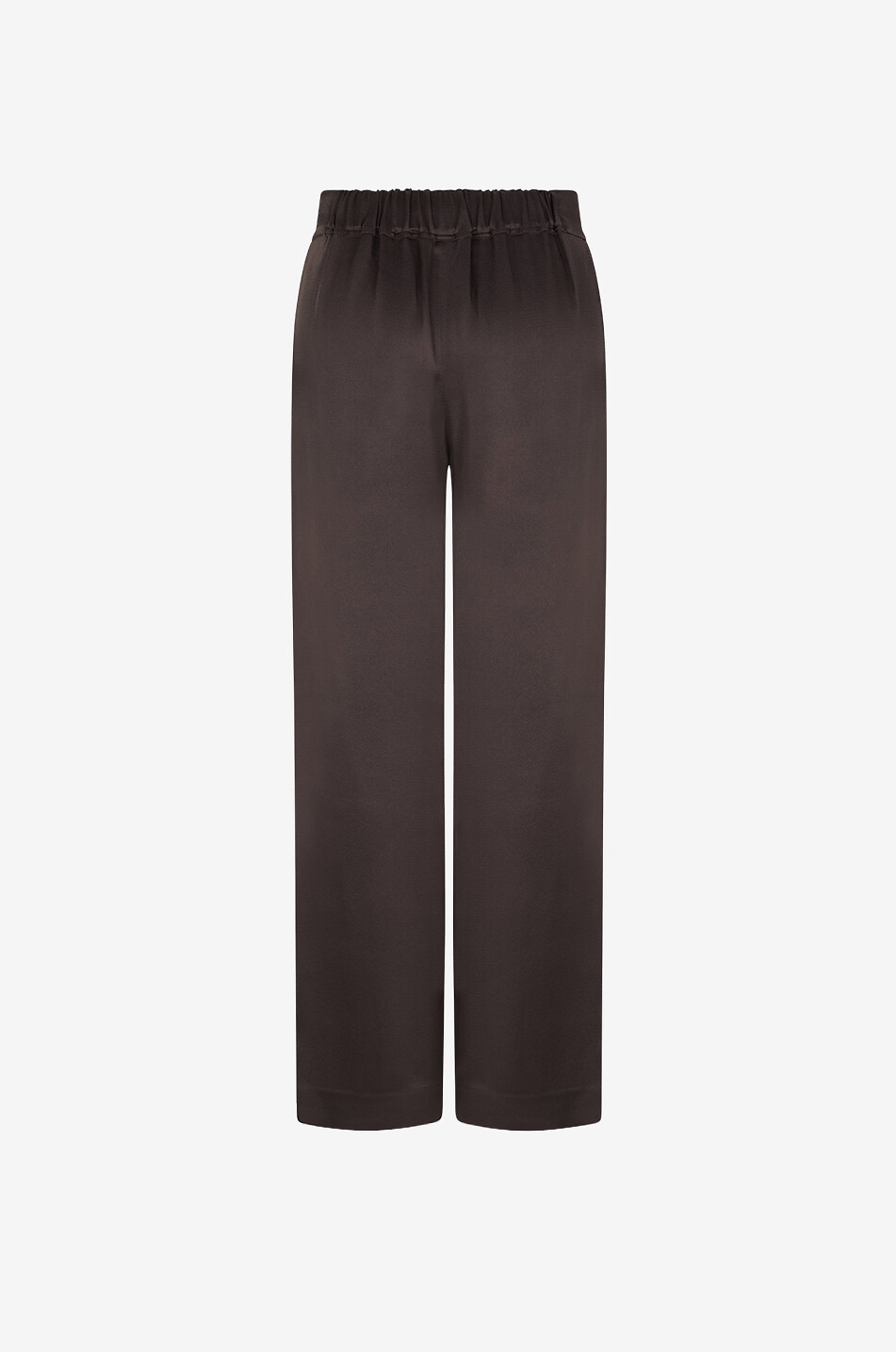 LIBEROWE Palazzo wide-leg satin trousers Women DARK BROWN 2