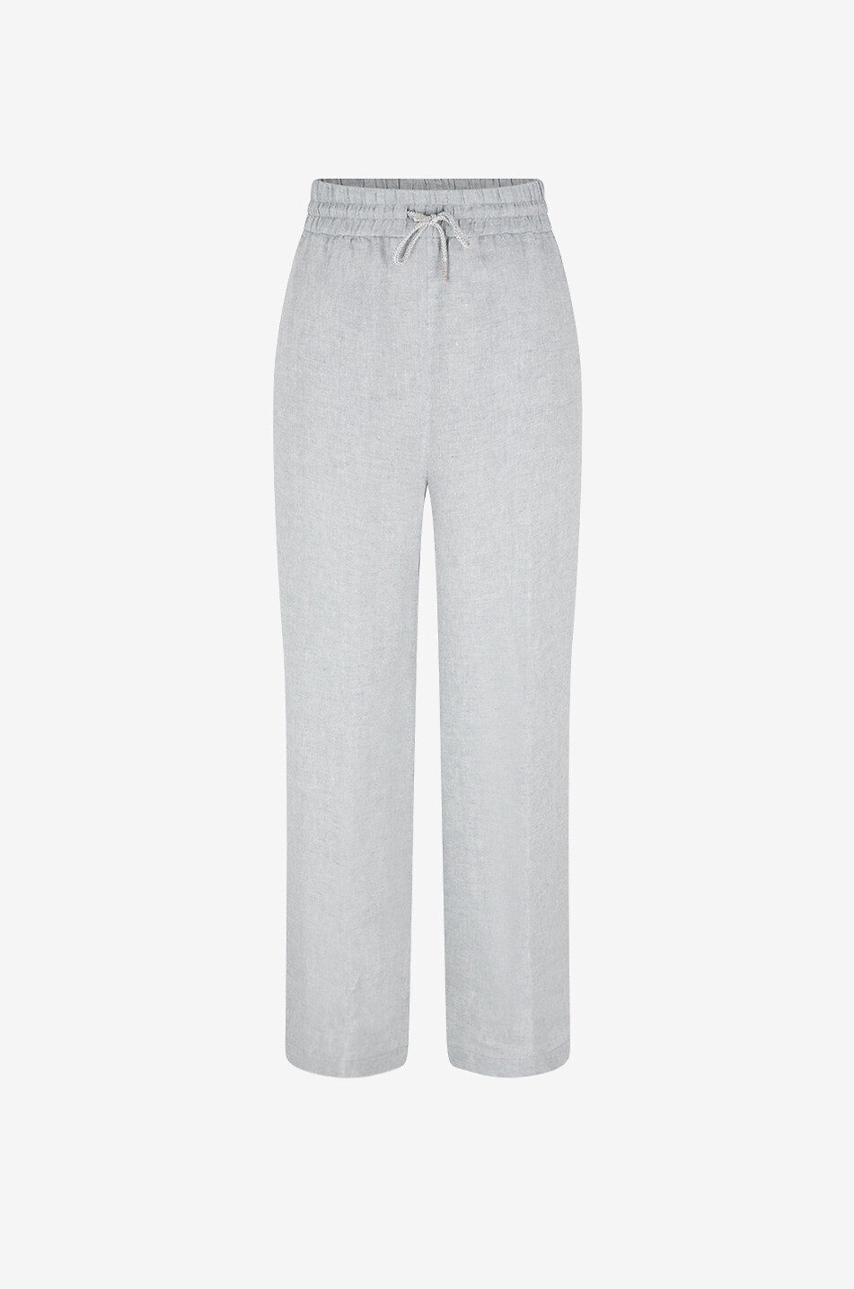 PANICALE Pantalon large en lin et lurex Femme BLEU CLAIR 1