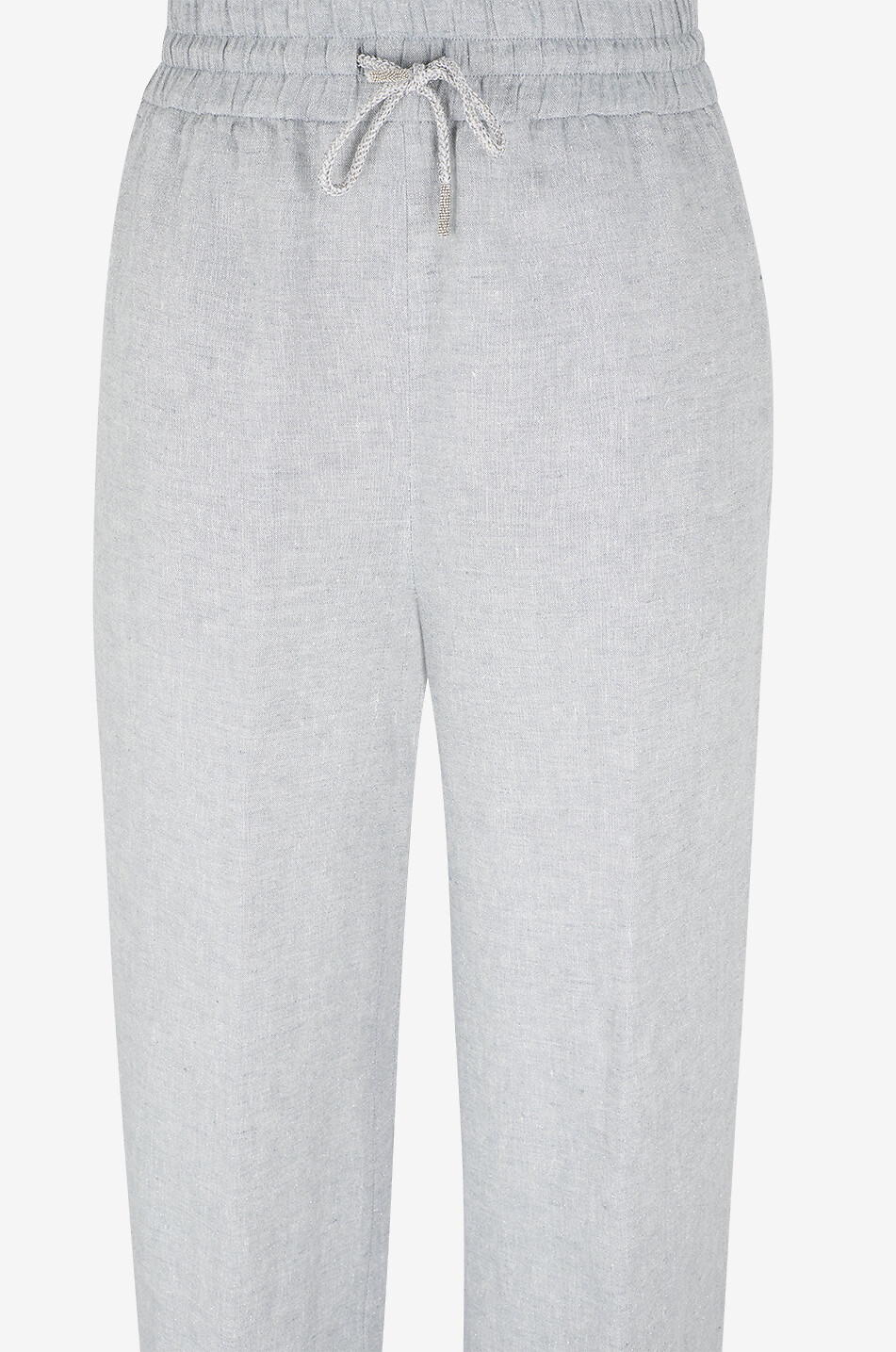 PANICALE Pantalon large en lin et lurex Femme BLEU CLAIR 3