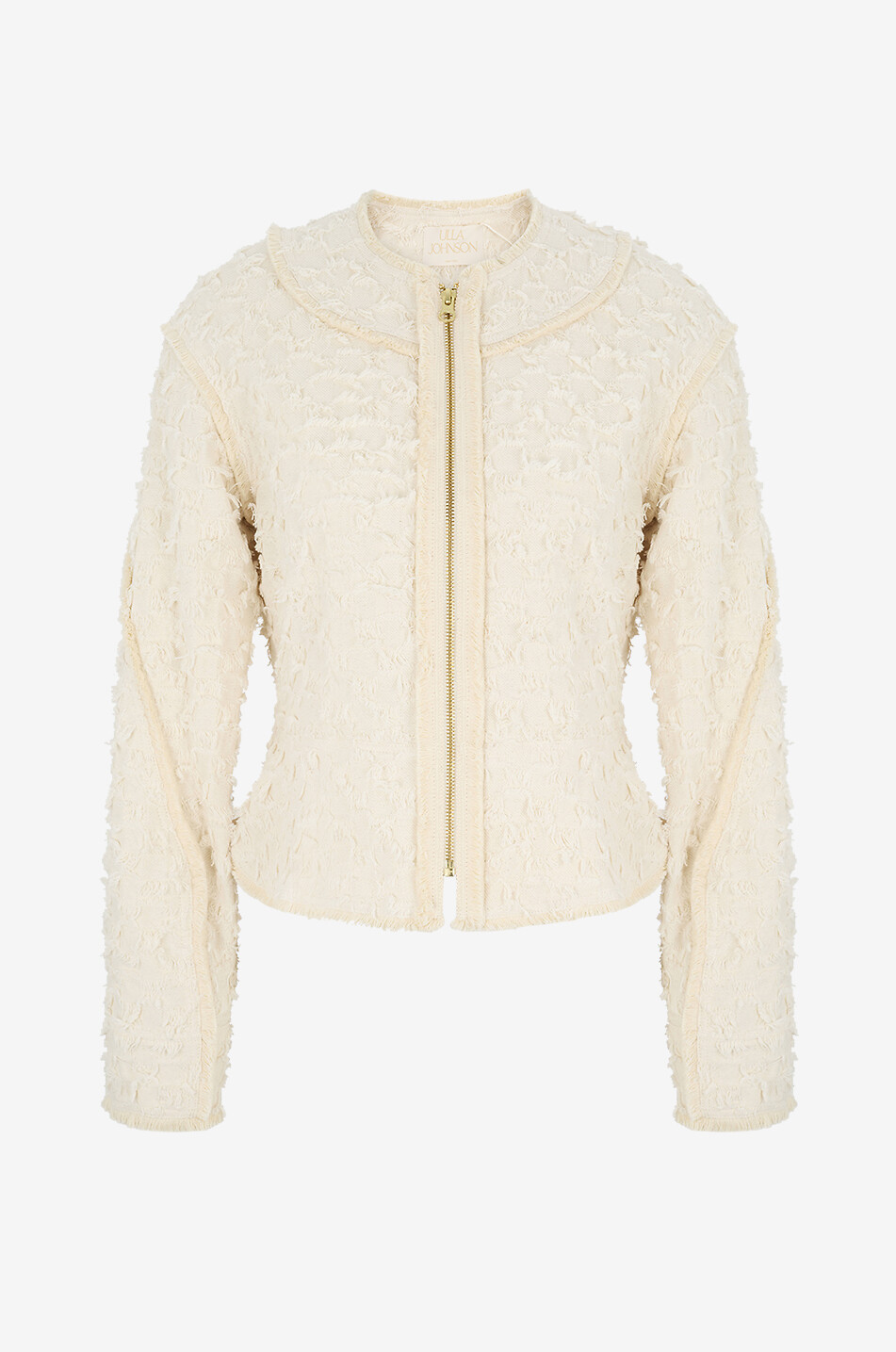 ULLA JOHNSON Rosalind fil coupé peplum jacket Women EGGSHELL 1