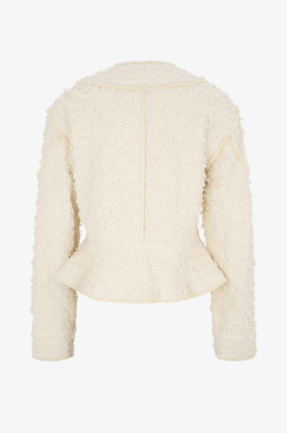 ULLA JOHNSON Rosalind fil coupé peplum jacket Women EGGSHELL 2