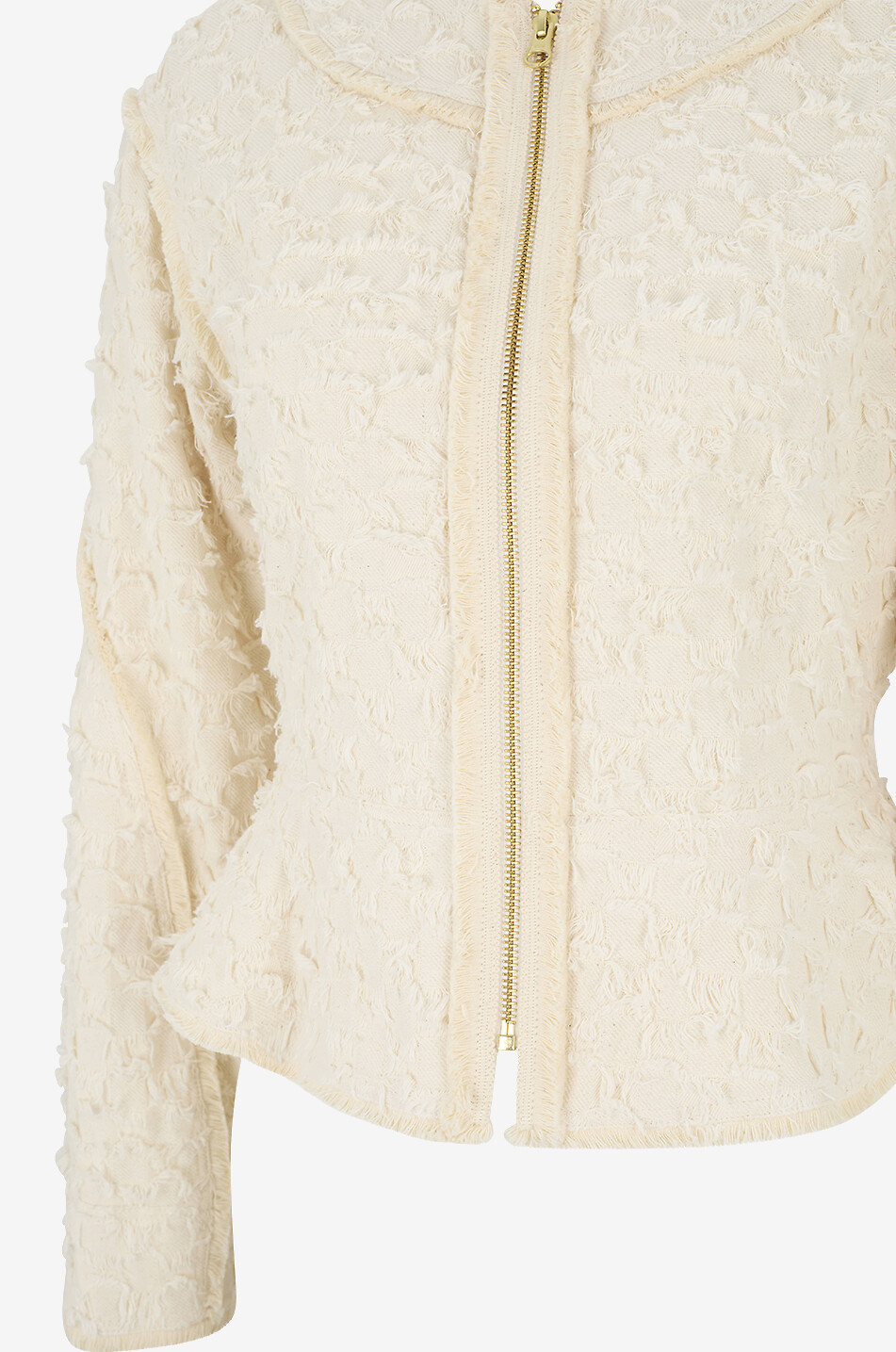 ULLA JOHNSON Rosalind fil coupé peplum jacket Women EGGSHELL 3