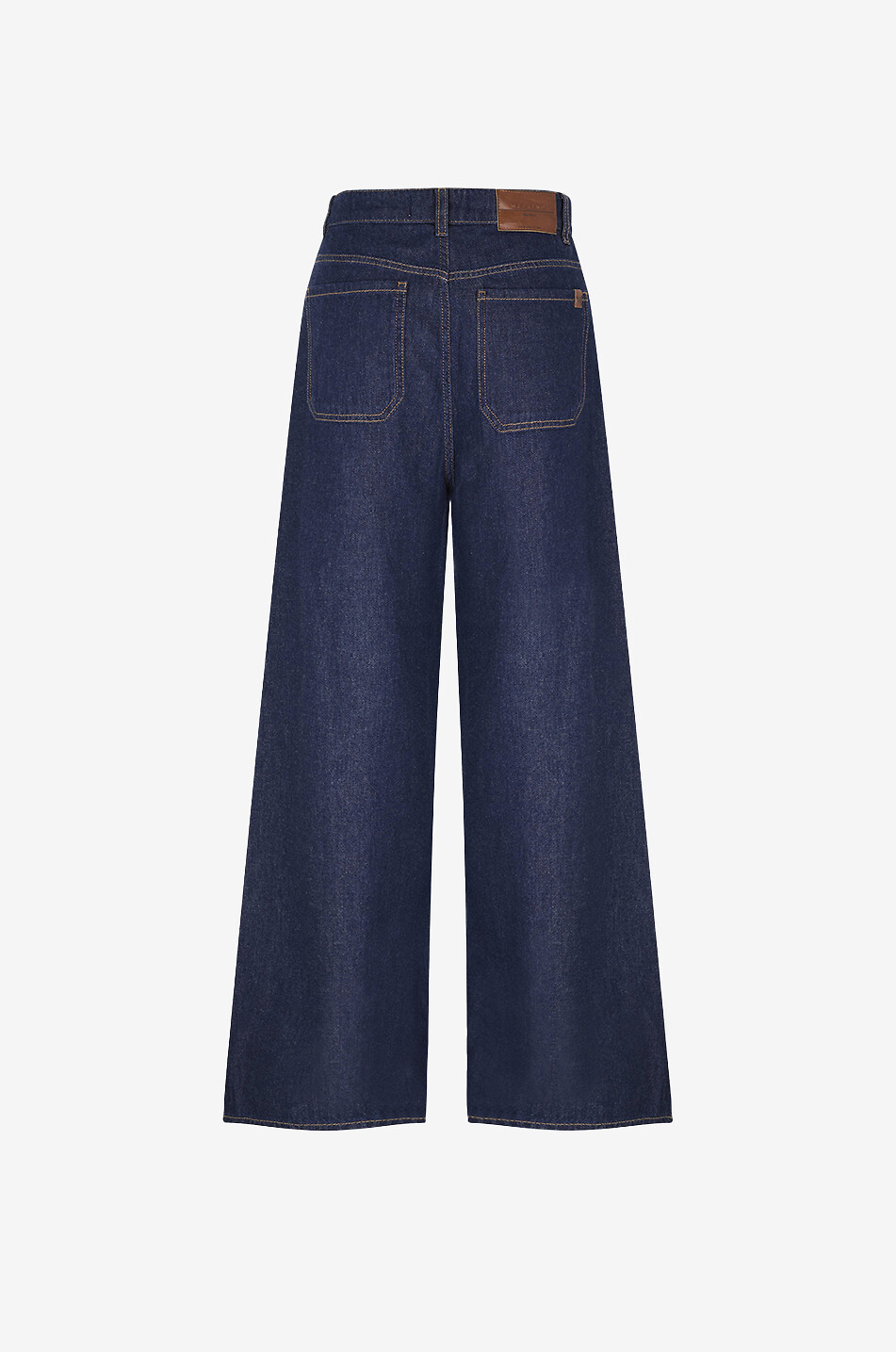WEEKEND MAX MARA Jean large en denim de coton Dvega Femme BLEU FONCE 2