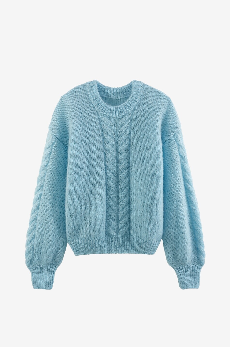 BALZAC PARIS Pullover aus Mohair-Mix mit Zopfdetail Arthur Damen HELLBLAU 1