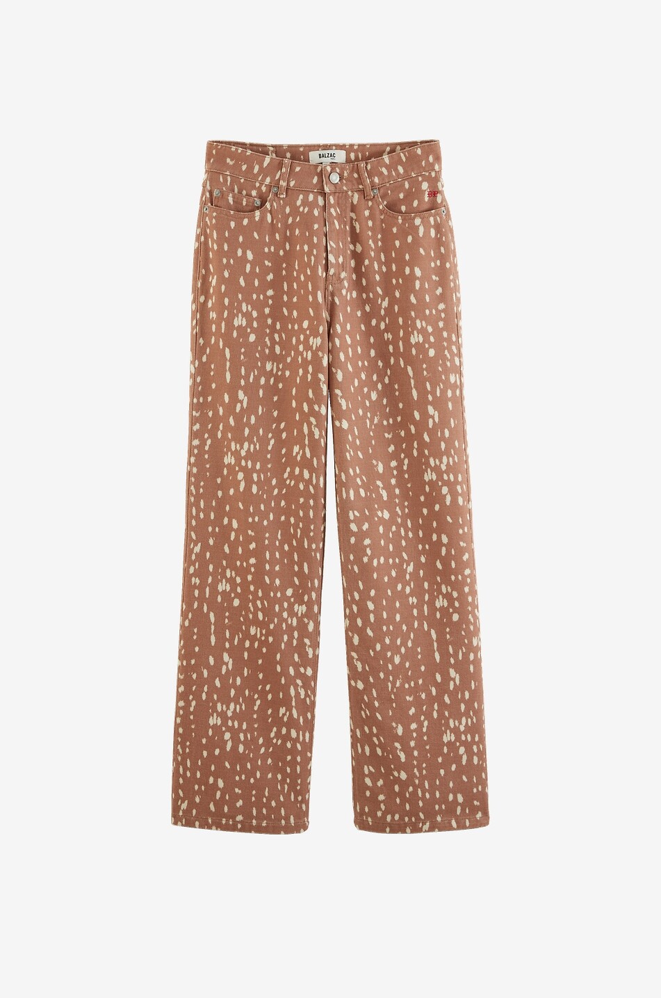 BALZAC PARIS Jean droit en coton biologique Zach Femme MARRON 1