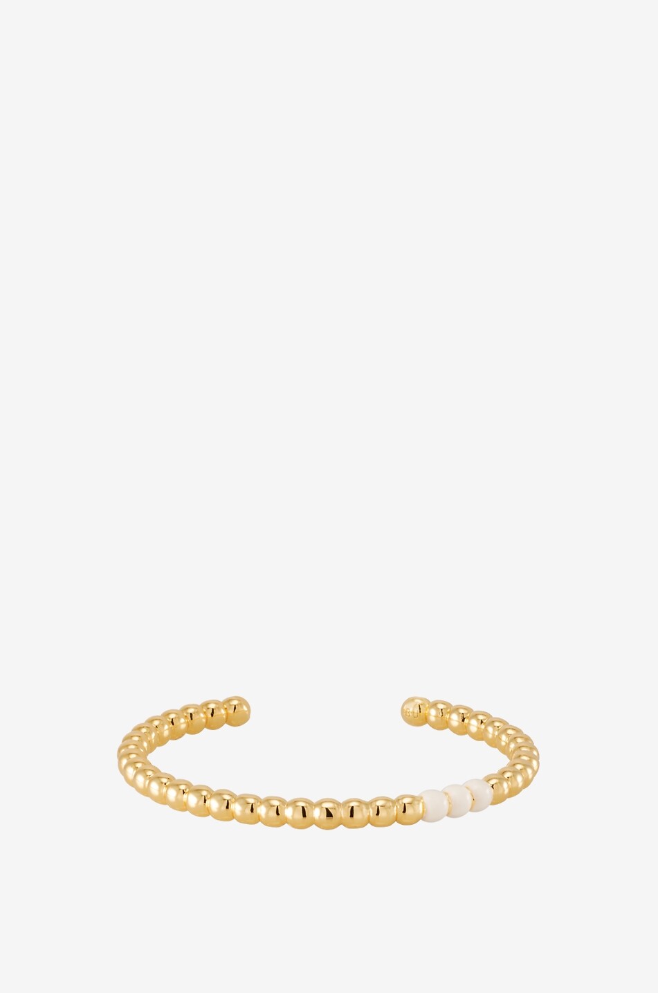 BANGLE UP Lumi Pearl slim gold-tone enamelled bangle Women WHITE 1