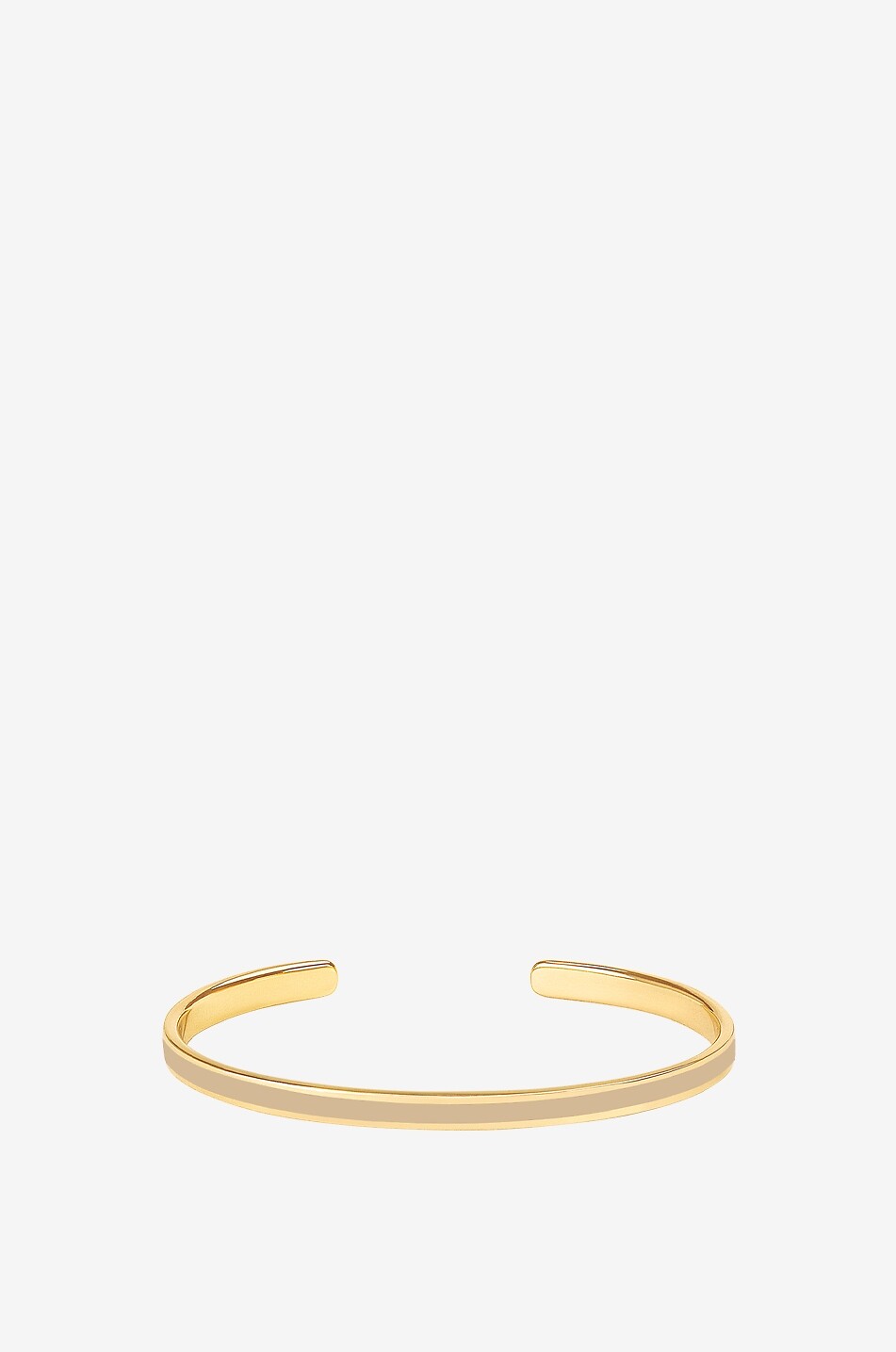 Goldener emaillierter Armreif Bangle Beige Mastic - 44mm