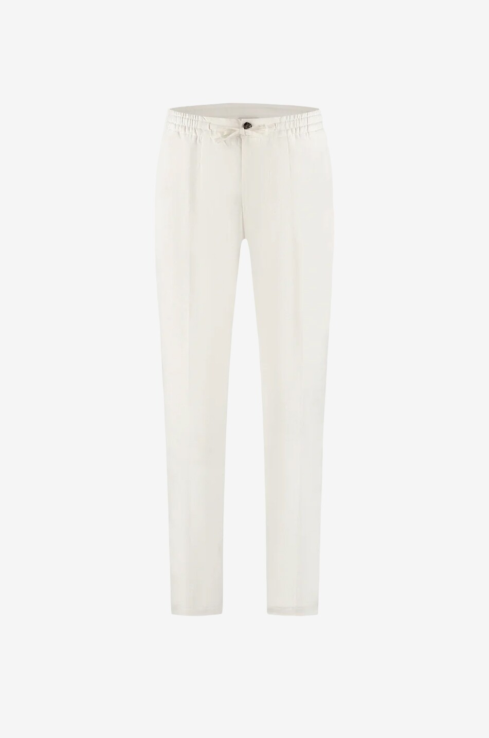 AURELIEN Seaside slim fit linen trousers Men EGGSHELL 1