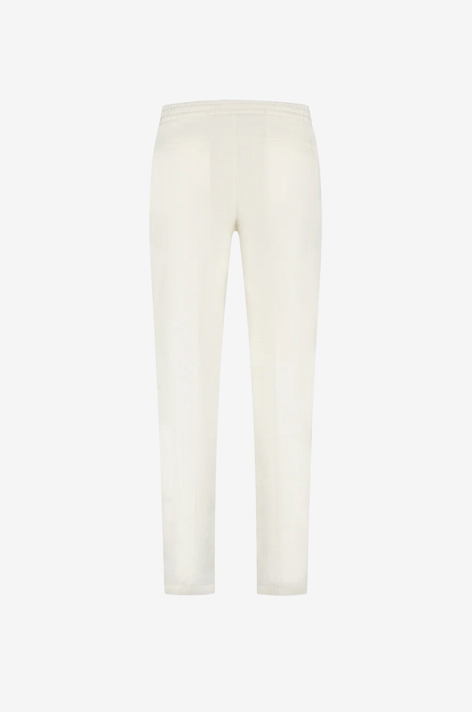 AURELIEN Seaside slim fit linen trousers Men EGGSHELL 2