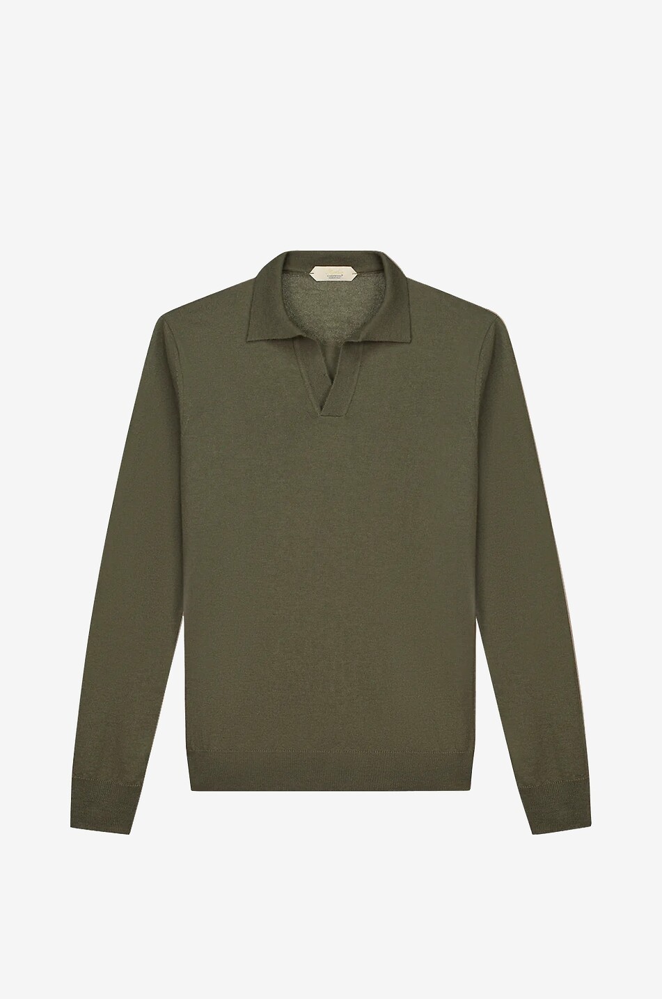 Strick-Kurzarm-Polohemd aus Cashwool