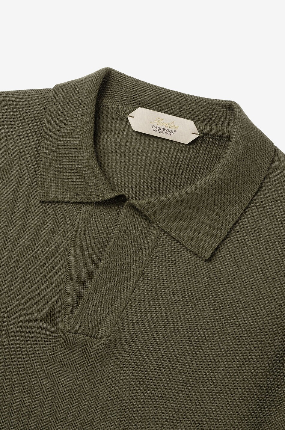 AURELIEN Strick-Kurzarm-Polohemd aus Cashwool Herren DUNKELGRÜN 2