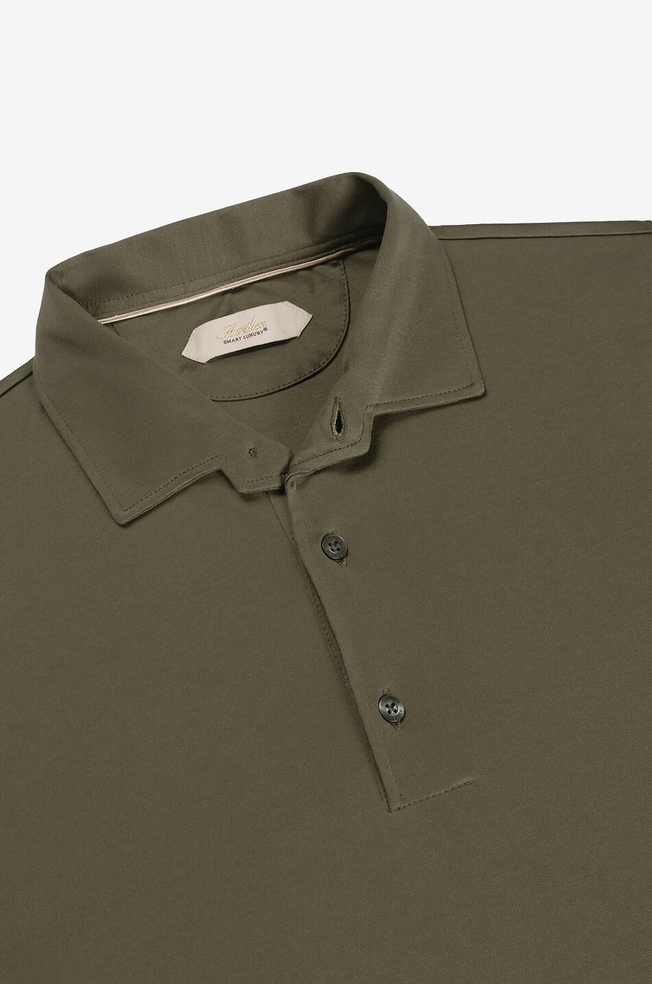 AURELIEN Aur1 long-sleeved cotton piqué polo shirt Men LIGHT GREEN 2