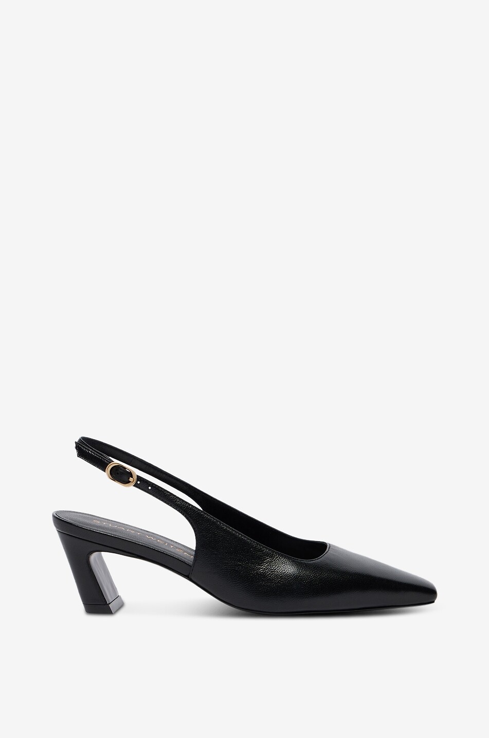 STUART WEITZMAN Stassi 50 smooth leather slingback pumps Women BLACK 1