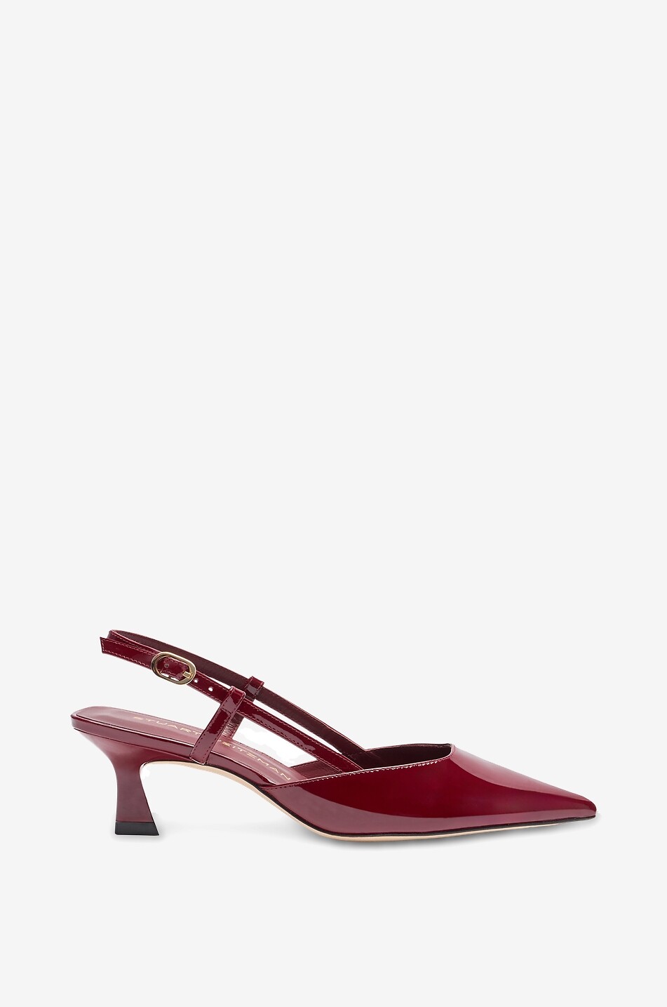 STUART WEITZMAN Vinnie 50 patent leather slingback pumps Women DARK RED 1