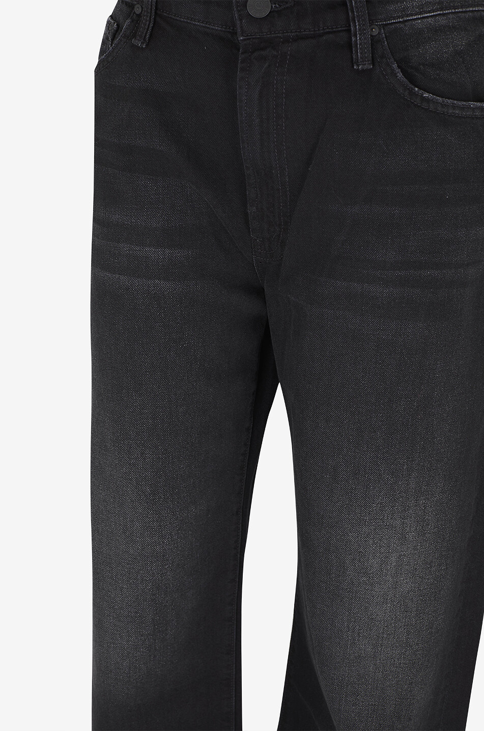 MOTHER The Dodger Sneak Black Magic cotton denim wide-leg jeans Women BLACK 3