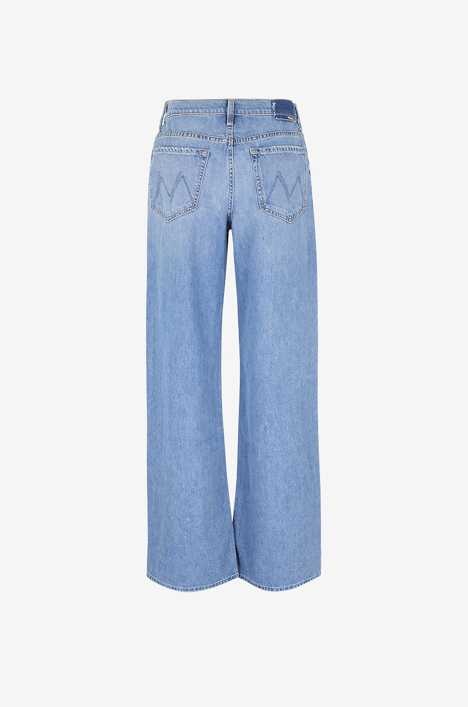 MOTHER The Spinner Sneak Tomorrow Never Knows light-washed wide-leg jeans Women BLUE 2