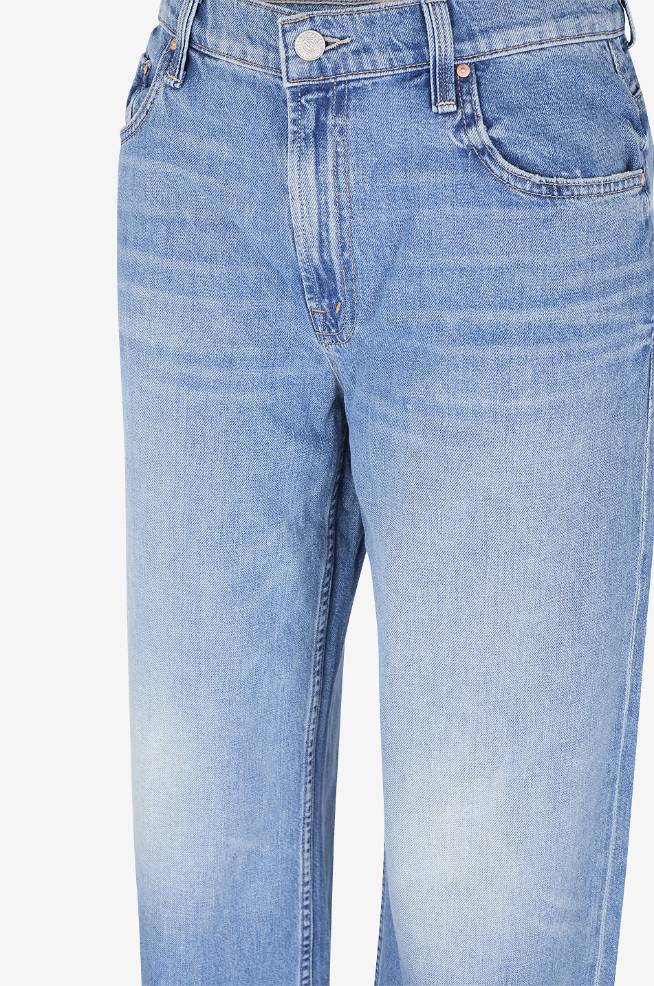 MOTHER The Spinner Sneak Tomorrow Never Knows light-washed wide-leg jeans Women BLUE 3