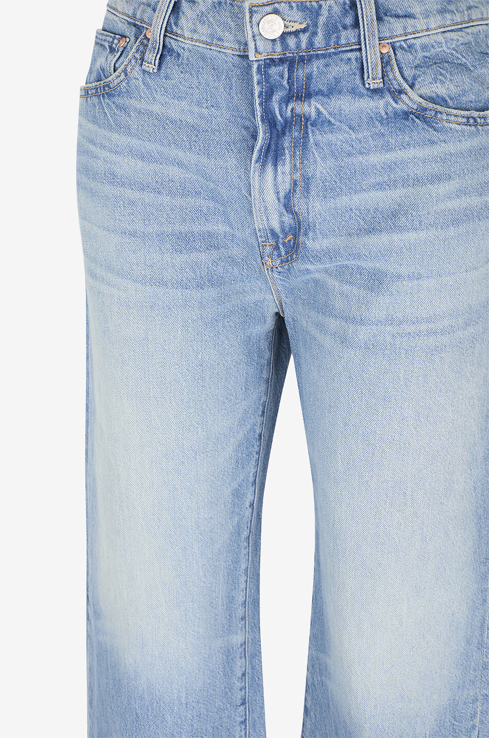 MOTHER The Dodger Flood That's All Folks embroidered slouchy jeans Women BLUE 3