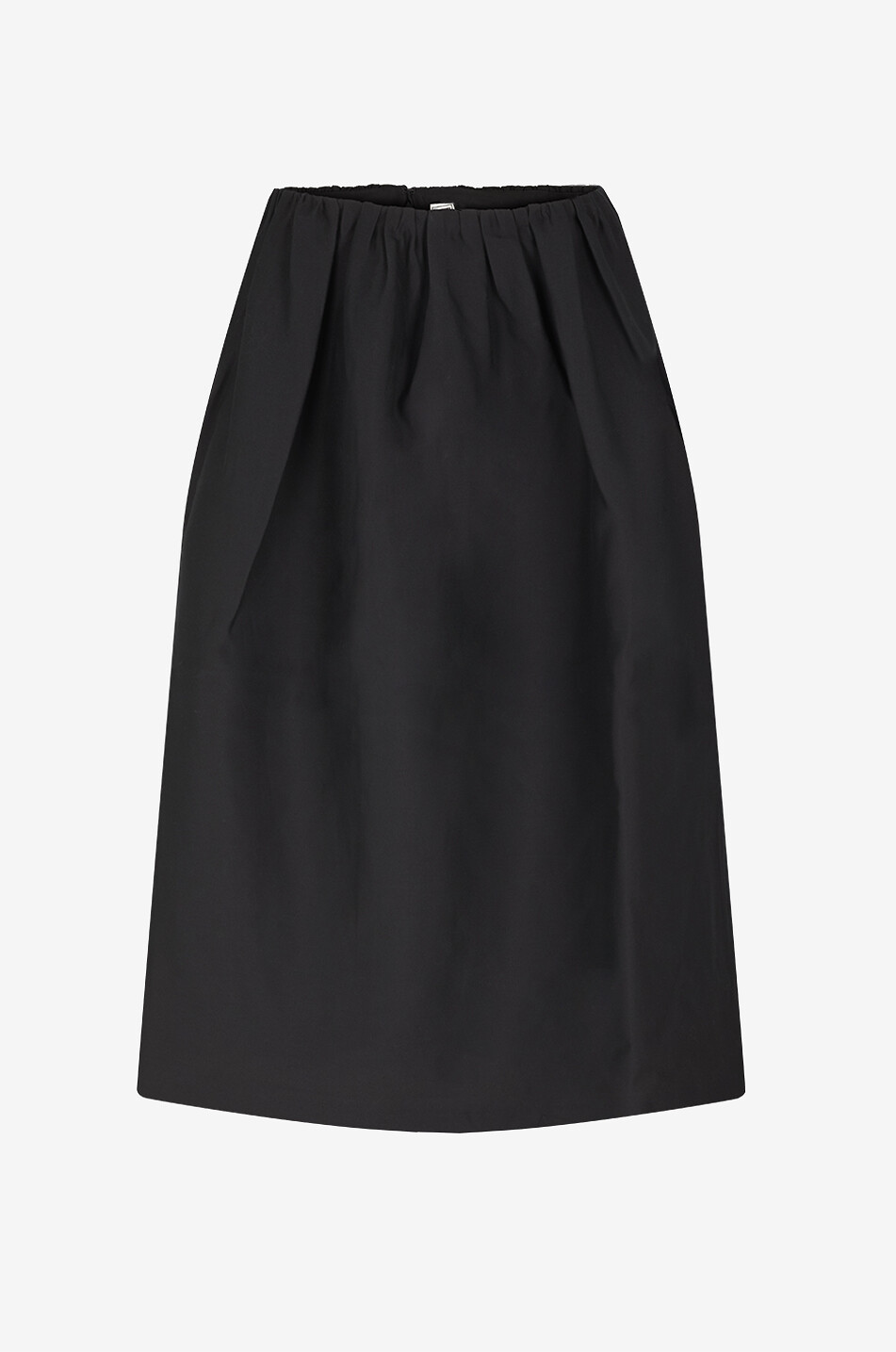 Ausgestellter Midirock aus Wolle und Seide Gathered Evening Skirt