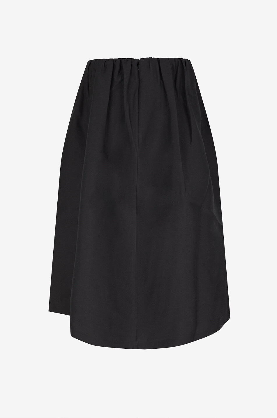 TOTEME Ausgestellter Midirock aus Wolle und Seide Gathered Evening Skirt Damen SCHWARZ 2