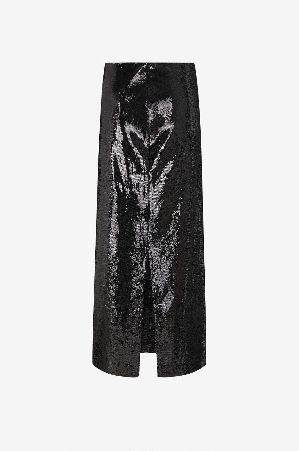 TOTEME Jupe longue ajustée en sequins brillants Femme NOIR 2