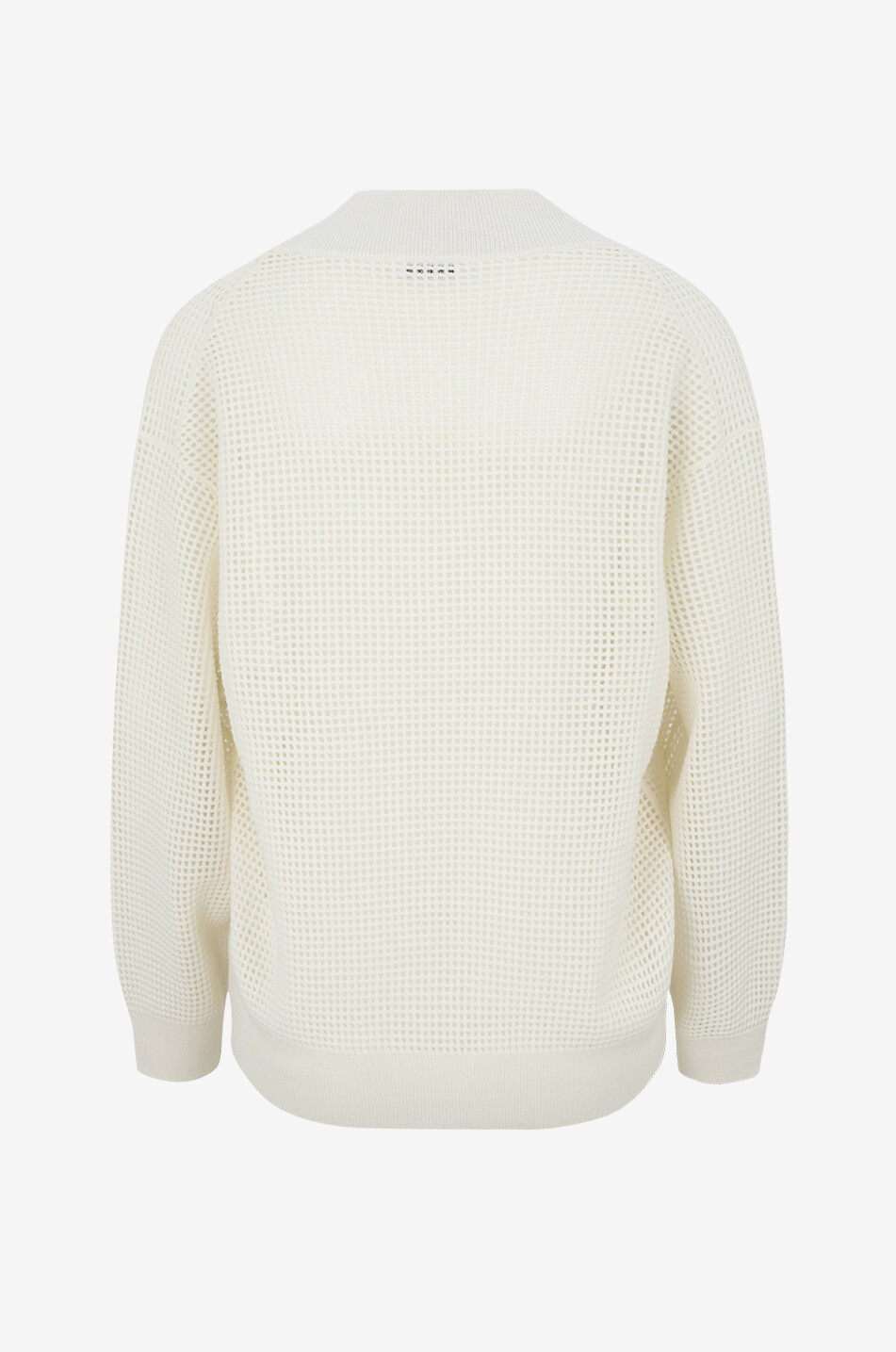 BRUNELLO CUCINELLI V-neck cashmere net jumper Women EGGSHELL 2