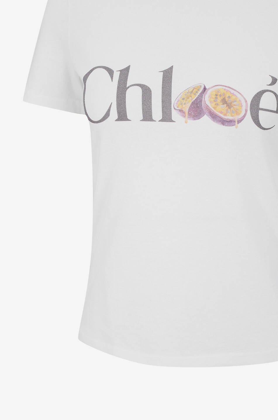 CHLOE Chloé Passionfruit fitted short-sleeved T-shirt Women WHITE 3
