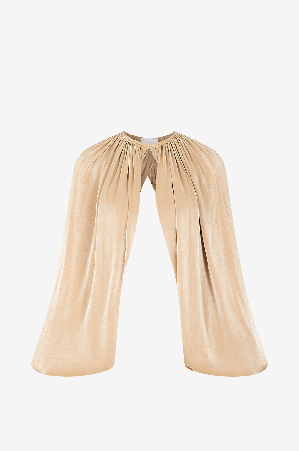 COSTARELLOS Boléro à manches bouffantes en georgette et lurex Sida Femme BEIGE 1