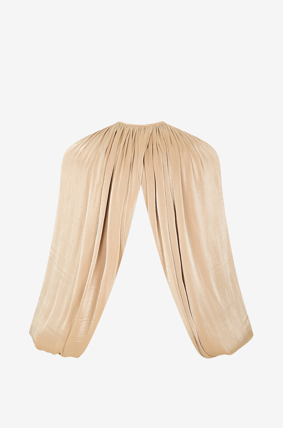COSTARELLOS Boléro à manches bouffantes en georgette et lurex Sida Femme BEIGE 2
