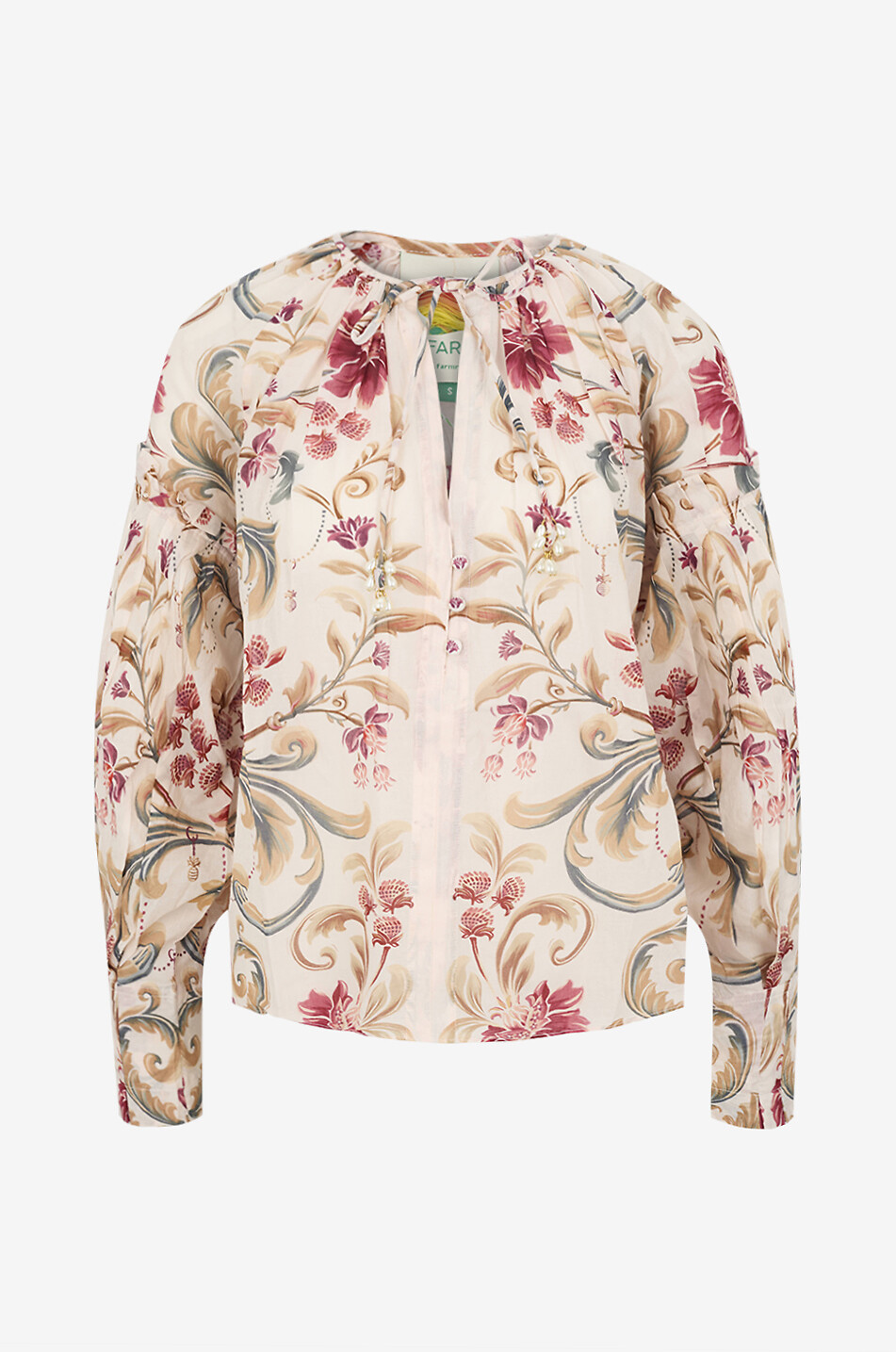 Geblümte Baumwollbluse Royal Garden